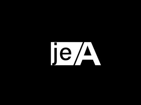 JEA Logo and Graphics design vector art, Icons isolated on black background Illustrazione stock