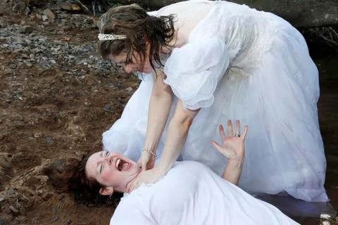 Jealous bridezilla Foto stock