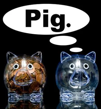 Jealous pig Stock Photos