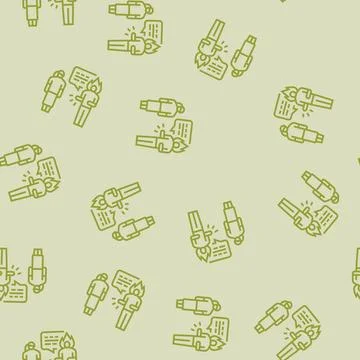 Jealousy couple line seamless pattern Stock Illustration