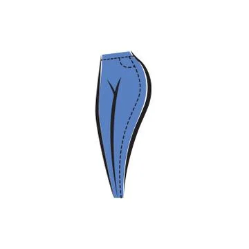 Jean pant. Stitch pant. vector logo icon illustration Stock Illustration