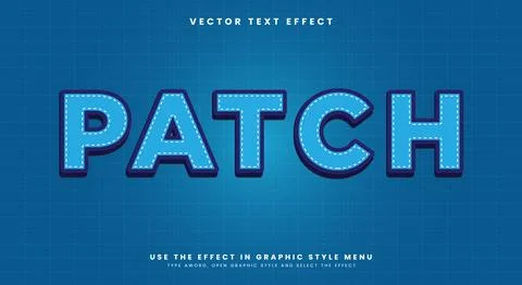 Jean Patch editable text effect Template Stock Illustration
