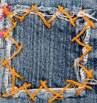 Jean patch Stock Photos