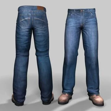 3D Model: Jeans and boots ~ Buy Now #91437947 | Pond5