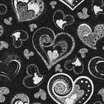 Jeans background with hearts. Vector Denim seamless pattern. Blue jeans fabric Stockillustratie