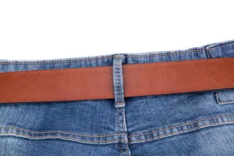 Jeans With Belt Background Stock-Fotos
