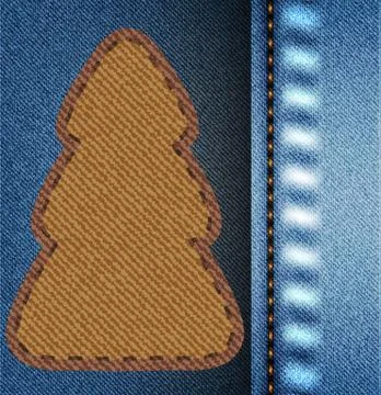 Jeans christmas tree Stock Illustration