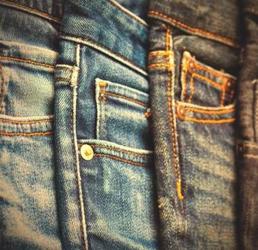 Jeans on display Stock Photos