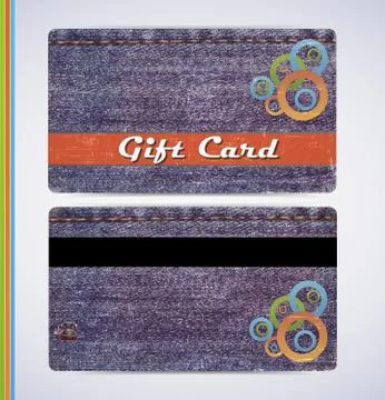 Jeans Gift Card Stock Illustration