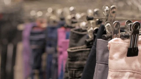 Jeans on a hanger Stock Footage 103688708