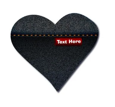 Jeans heart Stock Illustration