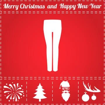 Jeans Icon Vector Stock Illustration