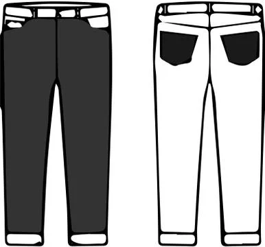 Jeans icon on white background Stock Illustration