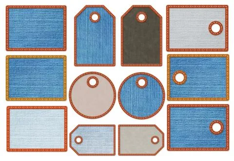 Jeans labels Stock Illustration