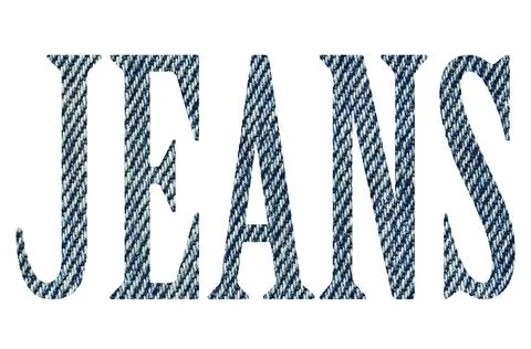 Jeans letter using by Jeans texture for pattern Stock Illustration