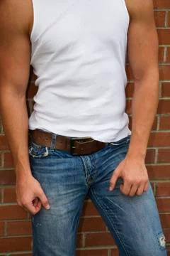 Jeans &amp; muscle Stock Photos