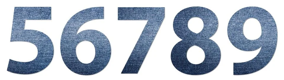 Jeans Numbers 5-9 Illustrazione stock