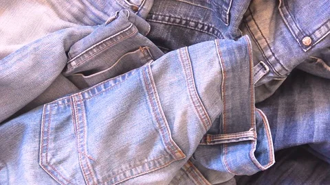 Jeans pants clothes Stock Footage 87793057