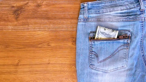 Jeans pants clothes Stock Footage 87793820