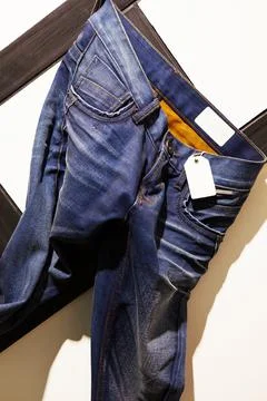 Jeans Pants Window Display Stock Photos