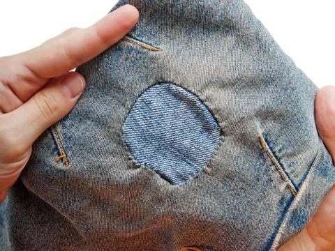Jeans patch Stock Photos