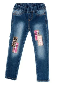 Jeans with patches Stock Photos