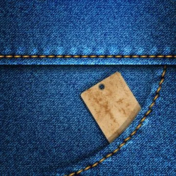 Jeans pocket. Background of Denim texture Stock Illustration