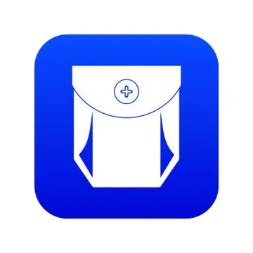Jeans pocket with button icon digital blue Stockillustratie