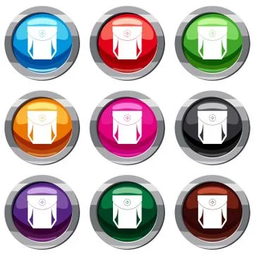 Jeans pocket with button set 9 collection Stockillustratie
