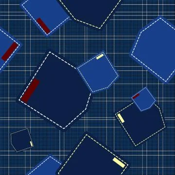 Jeans seamless pattern 스톡 일러스트