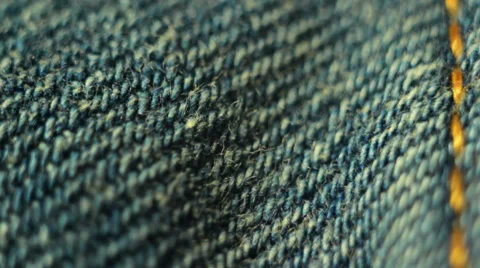 Jeans stich. sewing line. super macro Video stock 48226426