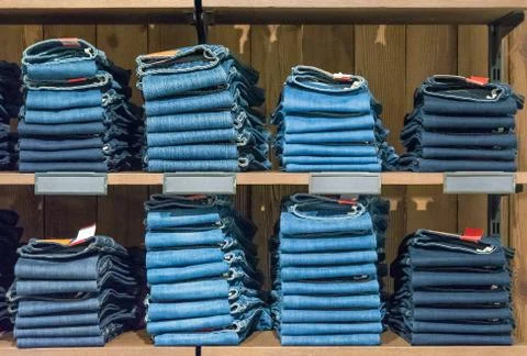 Jeans store Stock Photos