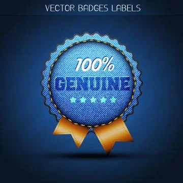 Jeans style label Stock Illustration
