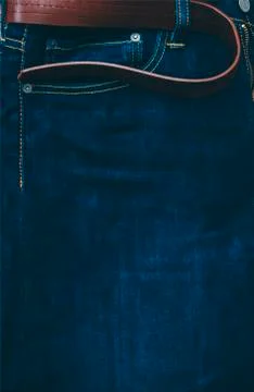 Jeans On Table Foto stock