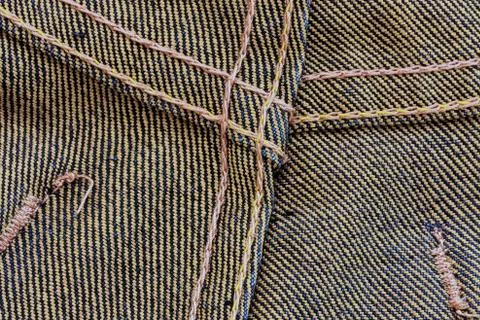 Jeans Texture Inner Side. Stock Photos
