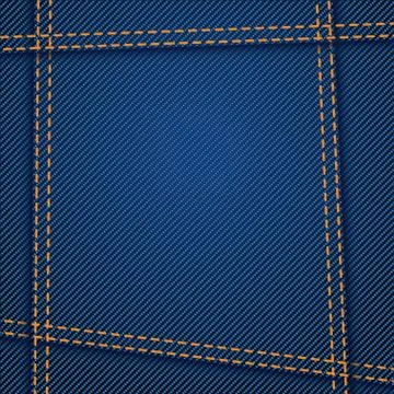 Jeans texture seam Illustrazione stock