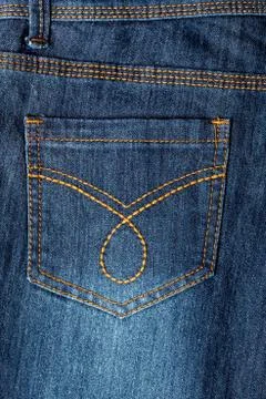 Jeans texture with seam Stock Photos