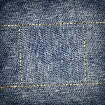 Jeans texture with seams Stock Photos