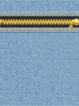 Jeans texture with zipper 库存插图