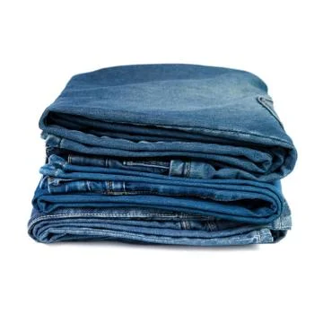 Jeans things stacked stack Stock Photos