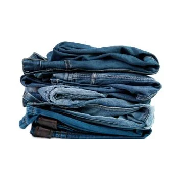 Jeans things stacked stack Stock Photos