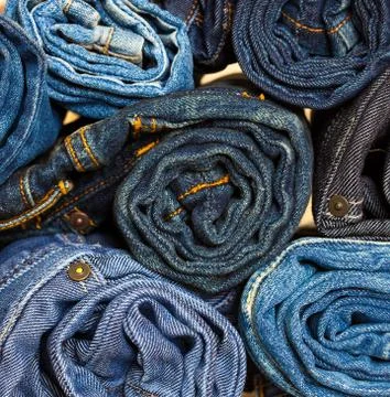 Jeans trousers stack Foto stock