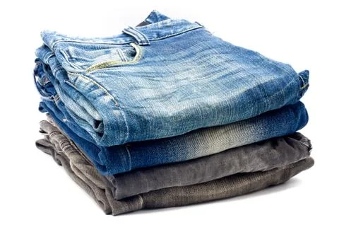 Jeans on a white background Stock Photos