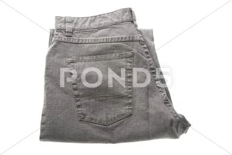 Jeans on white Stock Photos