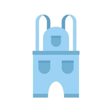 Jeans work pants icon, flat style Stock Illustration