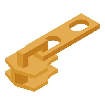 Jeans zipper pull icon, isometric style Stock Illustration