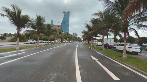 Jeddah city . Walking path Street in Corniche, Jeddah, Saudi Arabia, 2021 Stock Footage 147723005