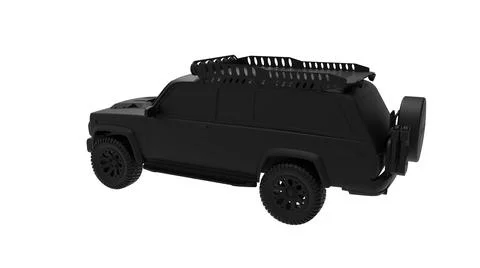 Jeep 3D rendering, a 4x4 offroad car automotive computer model isolated on a 스톡 일러스트