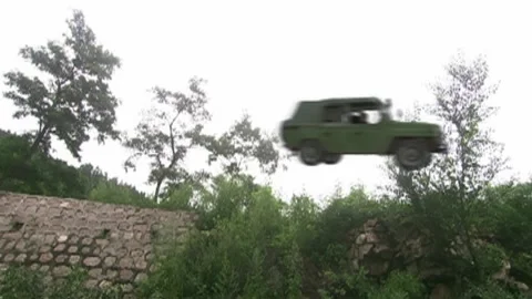 Jeep accident Stock Footage 235278255