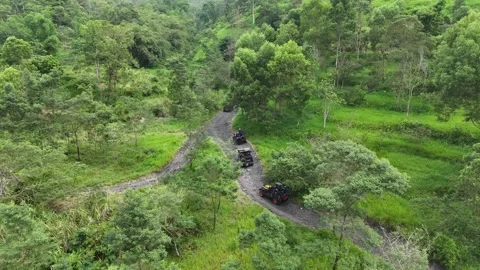 Jeep Adventure on Merapi Volcano Lava Tour, Yogyakarta, Indonesia Stock Footage 322017989